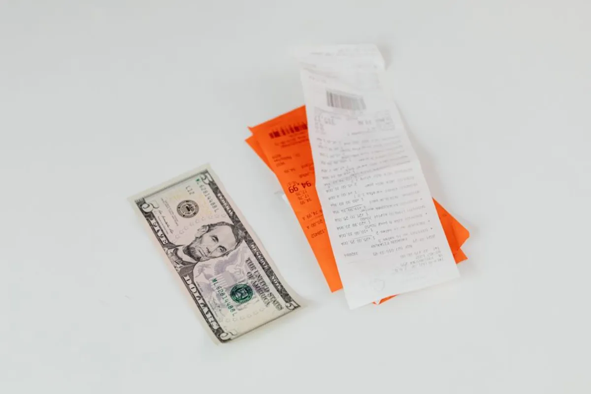 shopping receipt